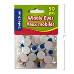 Wiggly Eyes Asst Colours, 15Mm Size 50/Bag