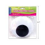 2 Pc Jumbo Google Eyes 120Mm (4.7") Blk/Wht