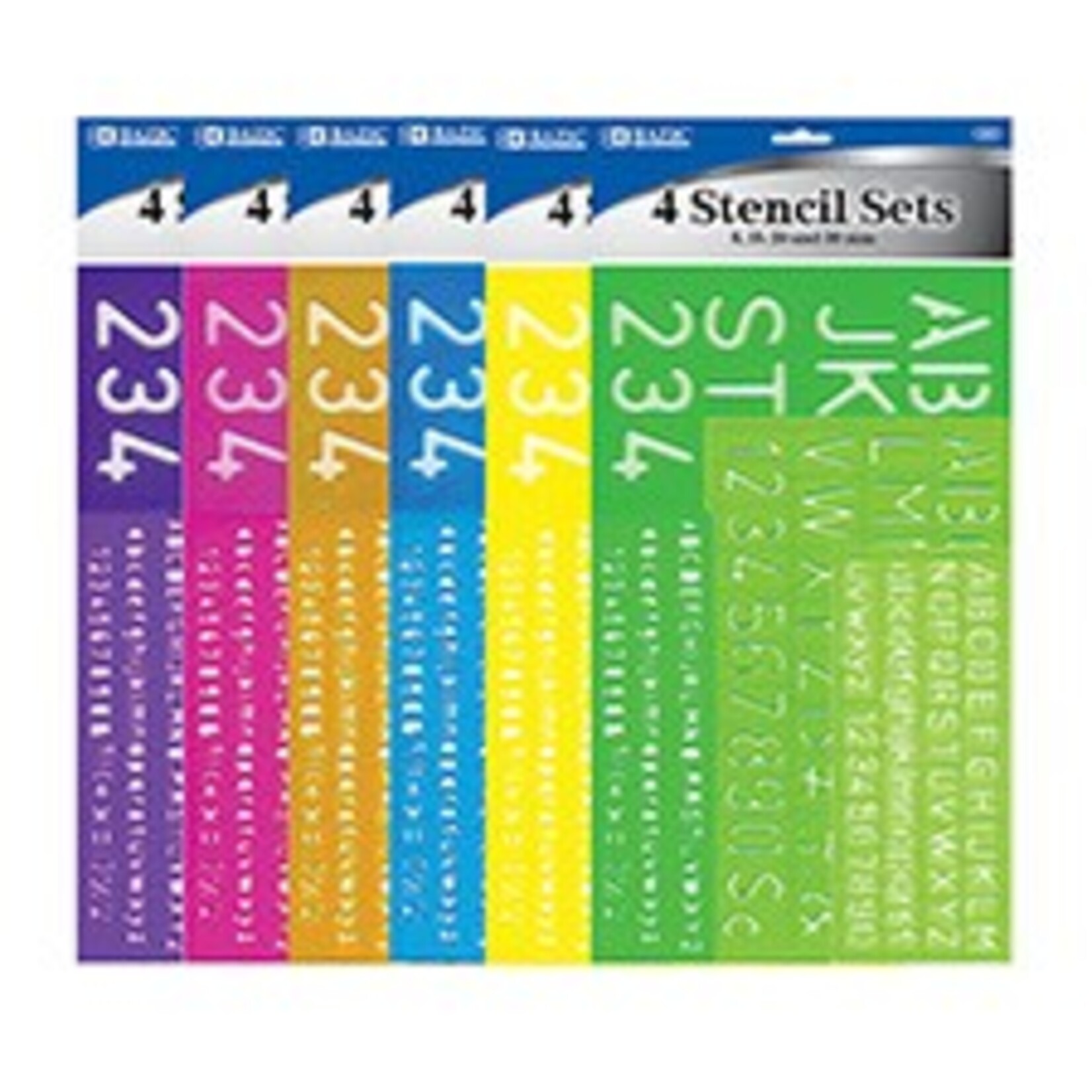 Lettering Stencils Sets 8,10,20,30 Mm (4 Packs)