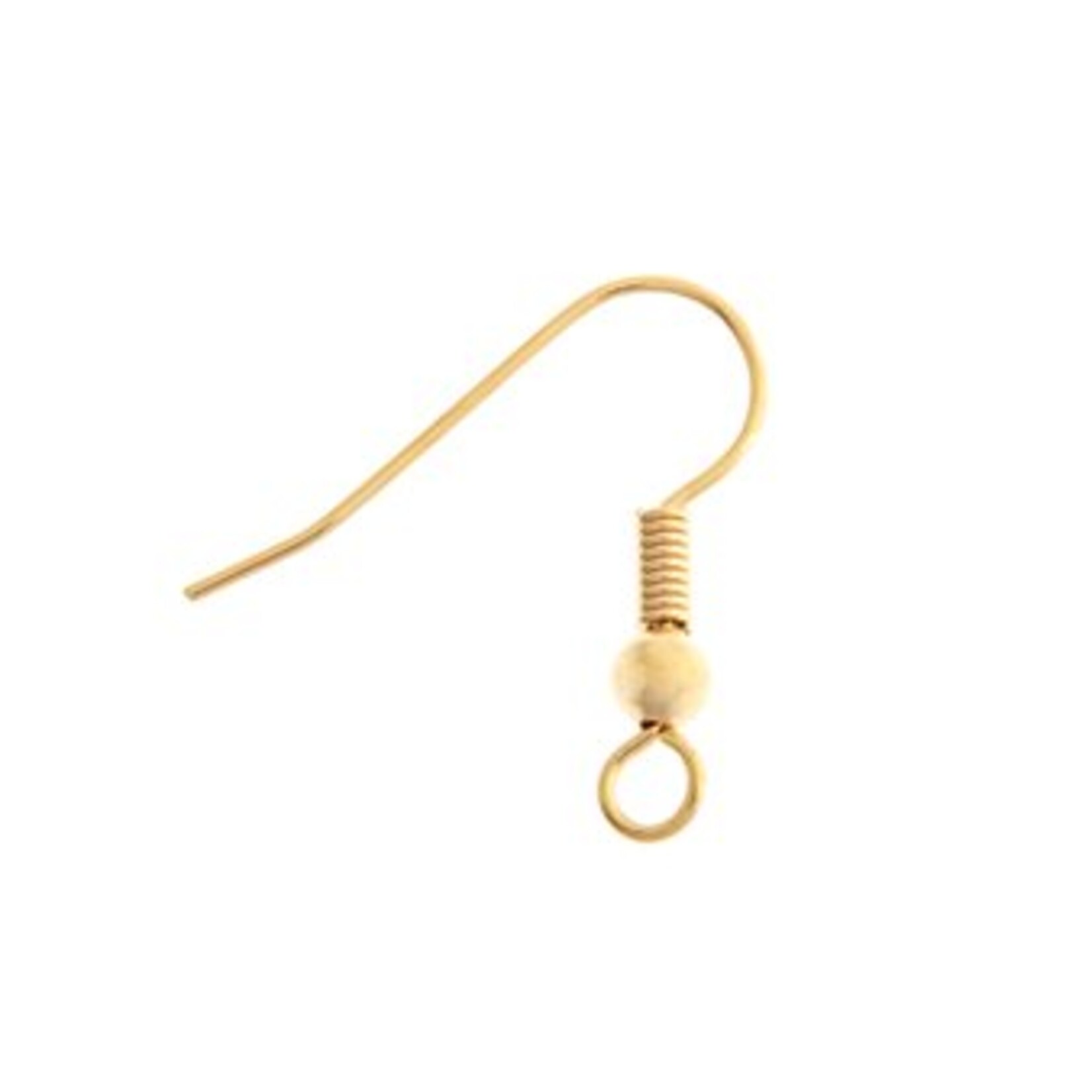 Fish Hooks (Brass) W/ Ball And Spring (100Pcs) Gold 18Mm Fish Hook