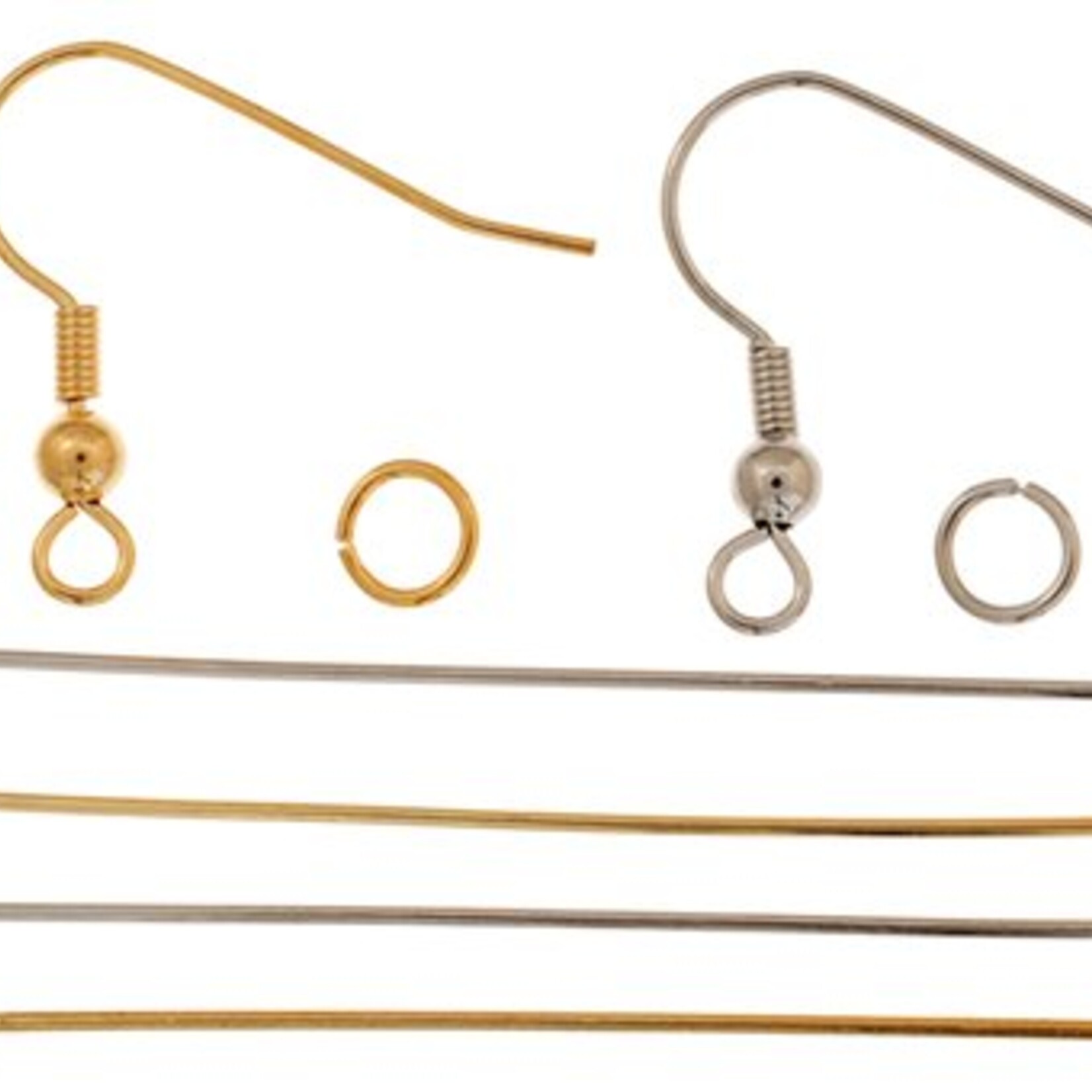 Fish Hooks (Brass) 18Mm W/Ball And Spring Silver Lf/Nf(12 Pairs)