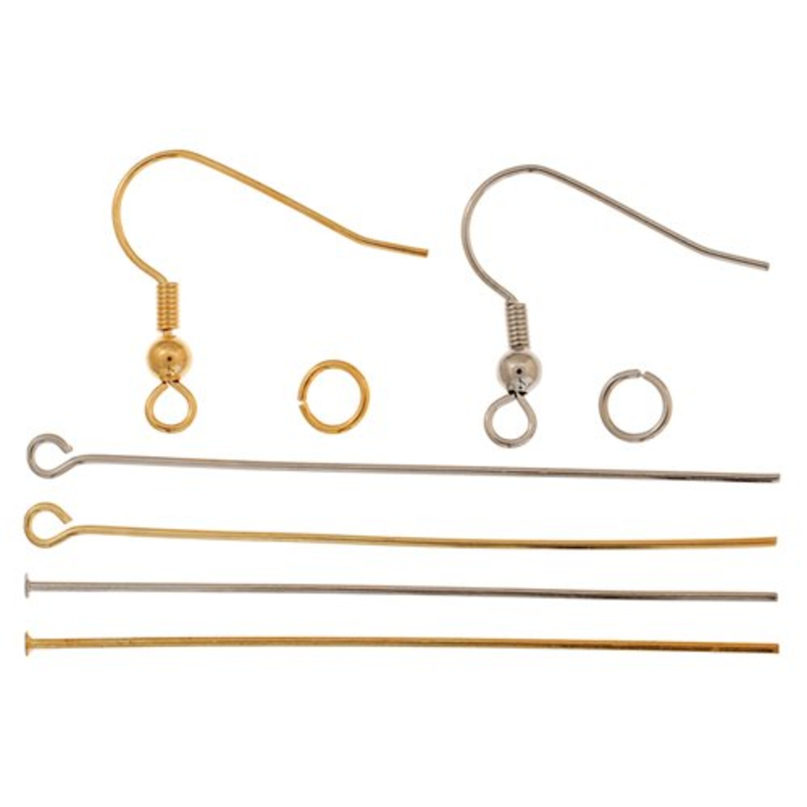 Fish Hooks (Brass) 18Mm W/Ball And Spring Silver Lf/Nf(12 Pairs)