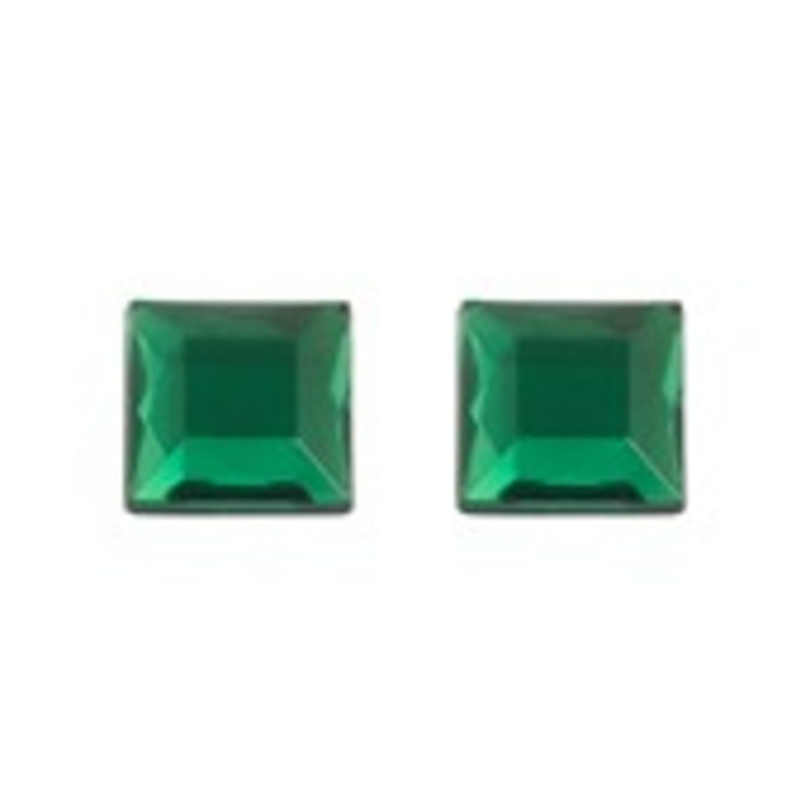 Acrylic Facetted Rhinestone Square (100 Pcs)