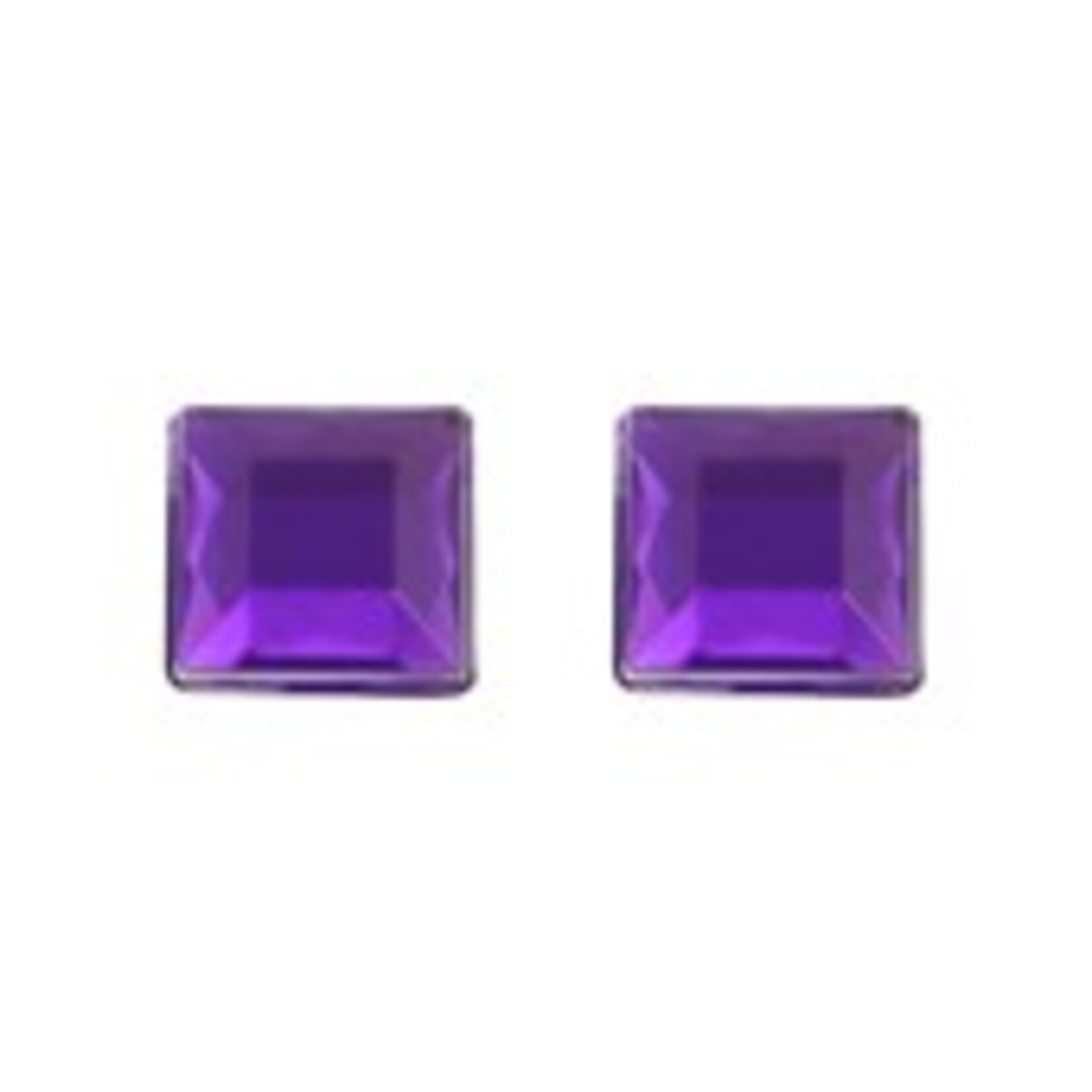 Acrylic Facetted Rhinestone Square (100 Pcs)