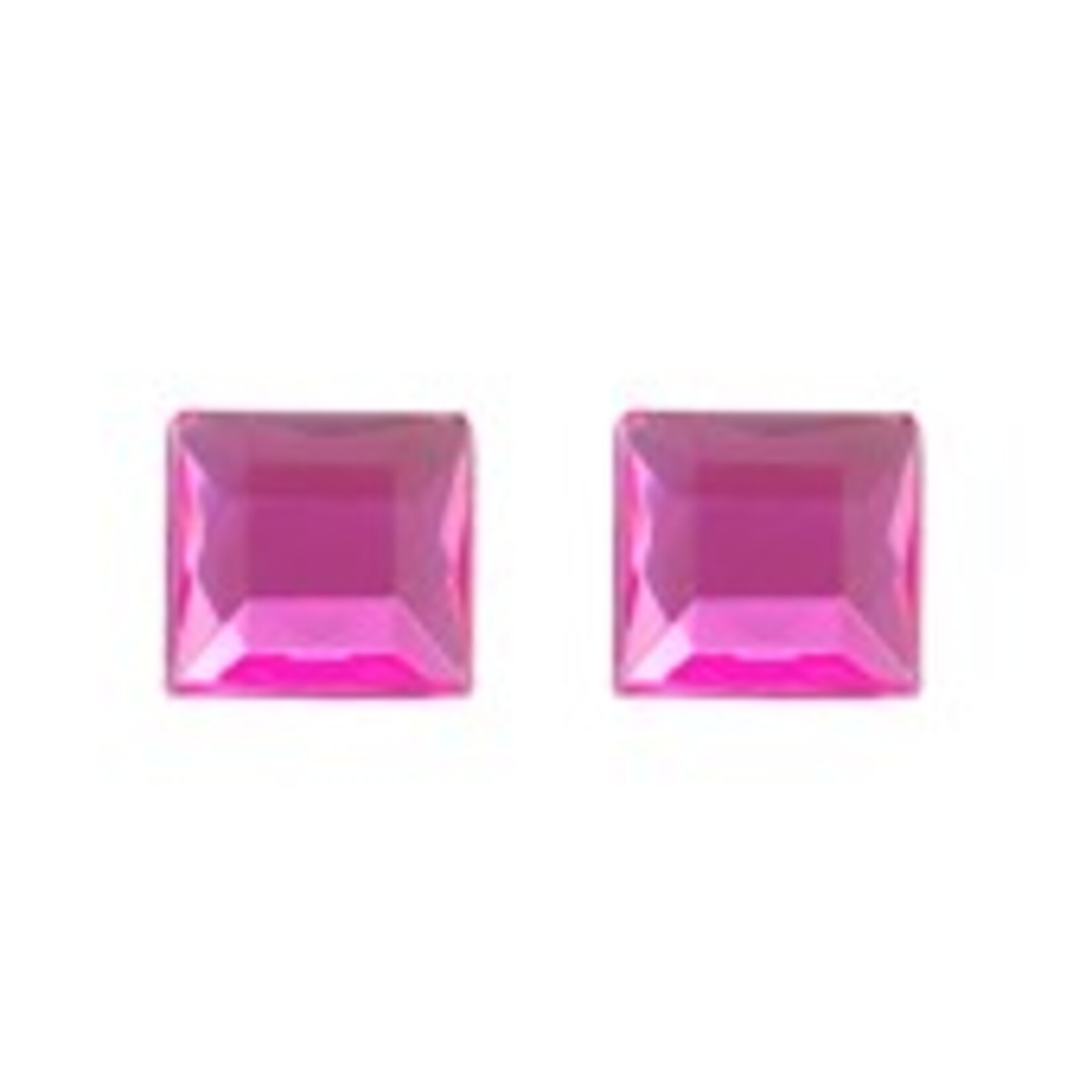 Acrylic Facetted Rhinestone Square (100 Pcs)