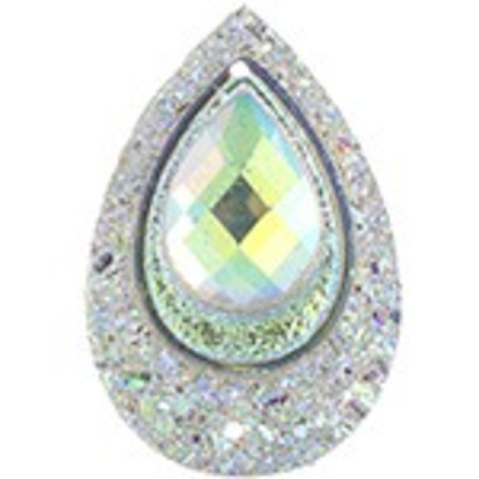 Resin Sew-On Peacock Stone