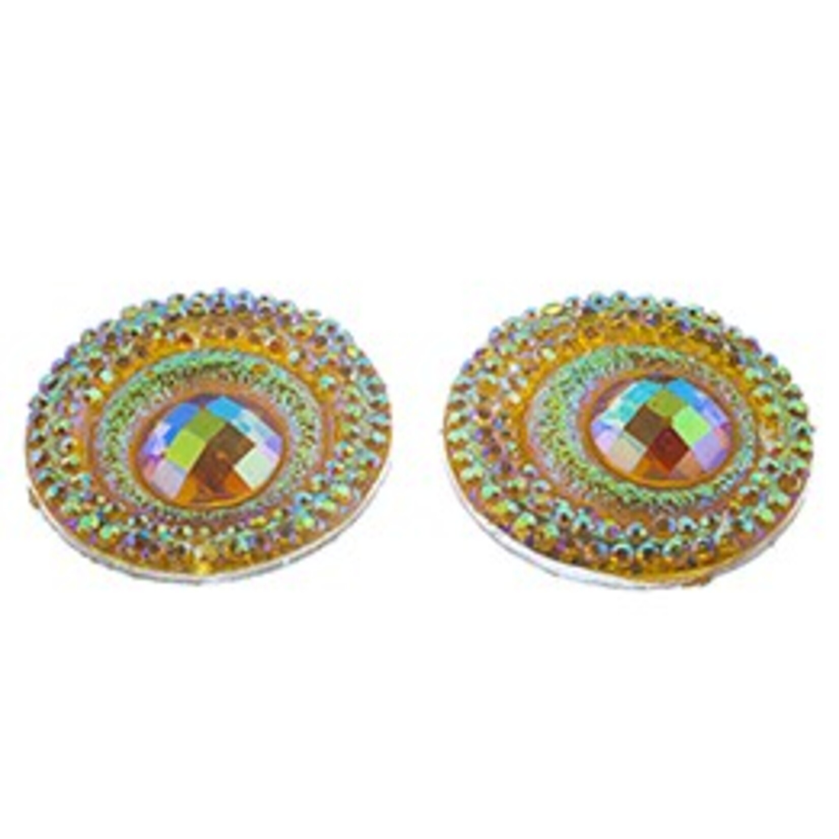 Resin Sew-On Peacock Stone