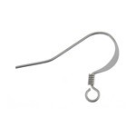 Earring Hook Fishhook Slender  Nickle (24 Pieces) 17Mm Fish Hook