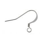 Earring Hook Fishhook Slender  Nickle (100 Pieces)) 17Mm Fish Hook