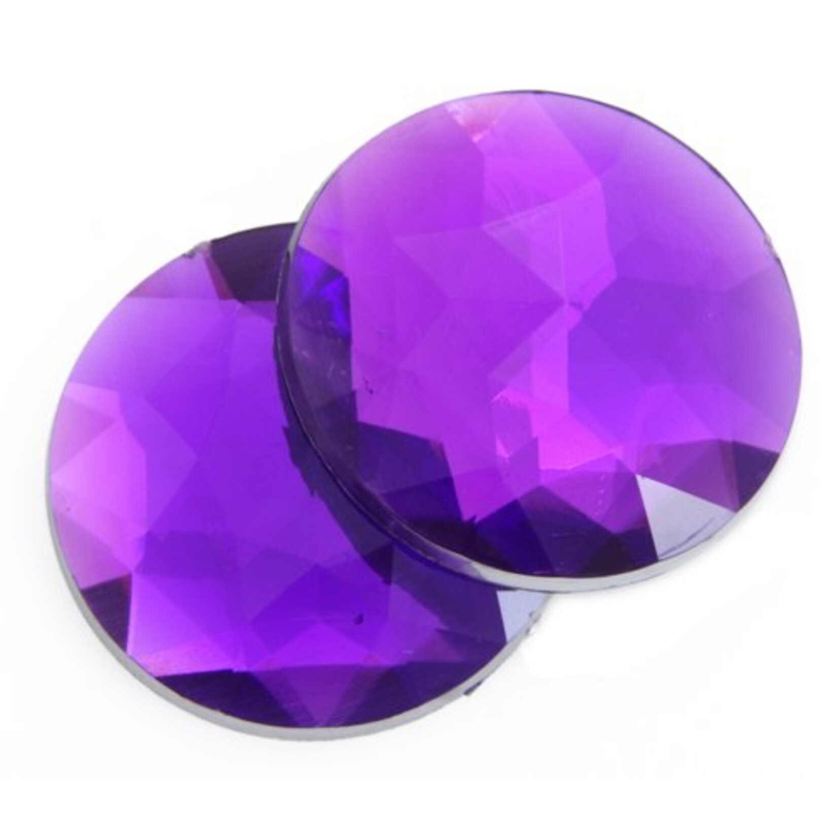 Acrylic Facetted Rhinestone Round  (100 Pcs)