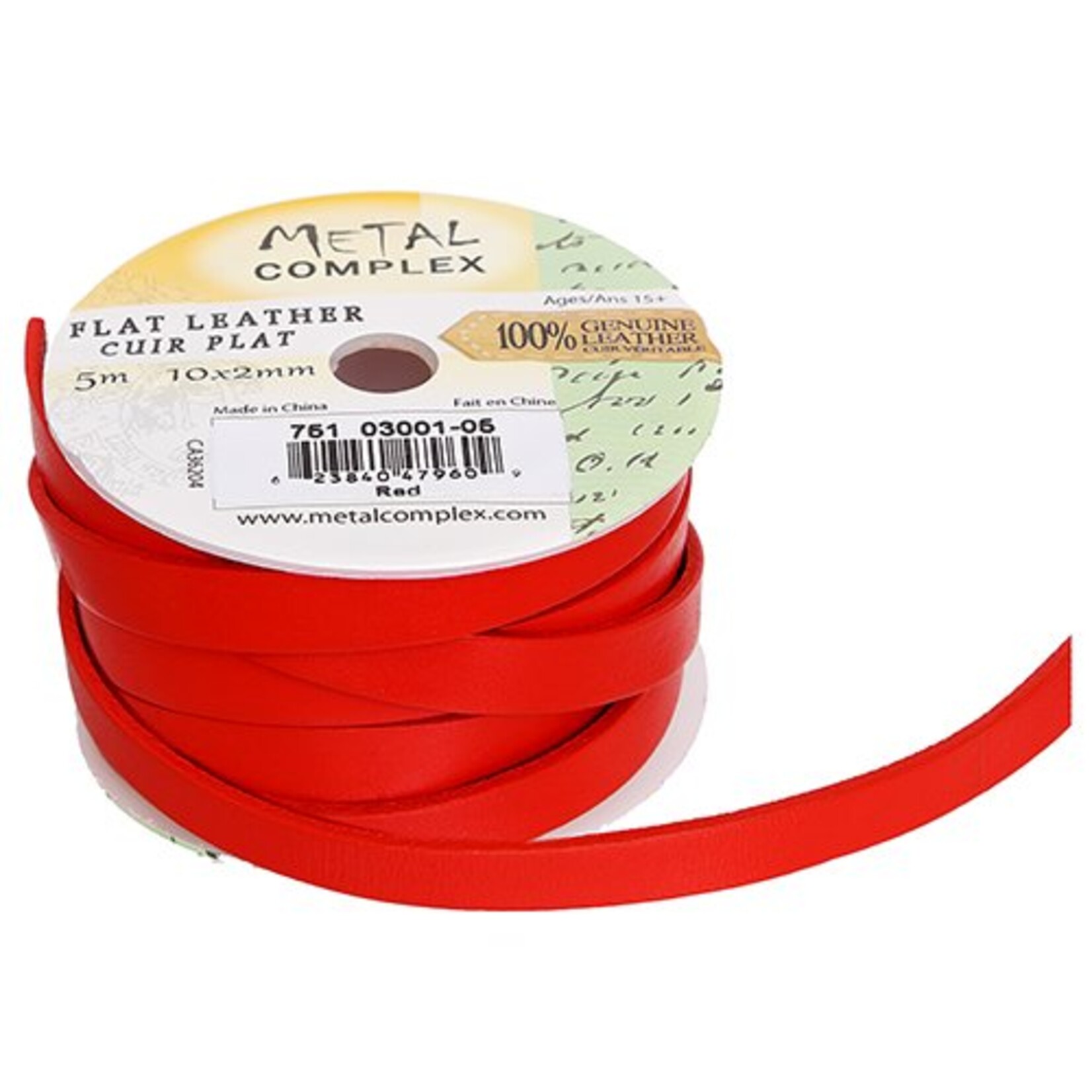 Flat Leather 10x2mm (5m spool)