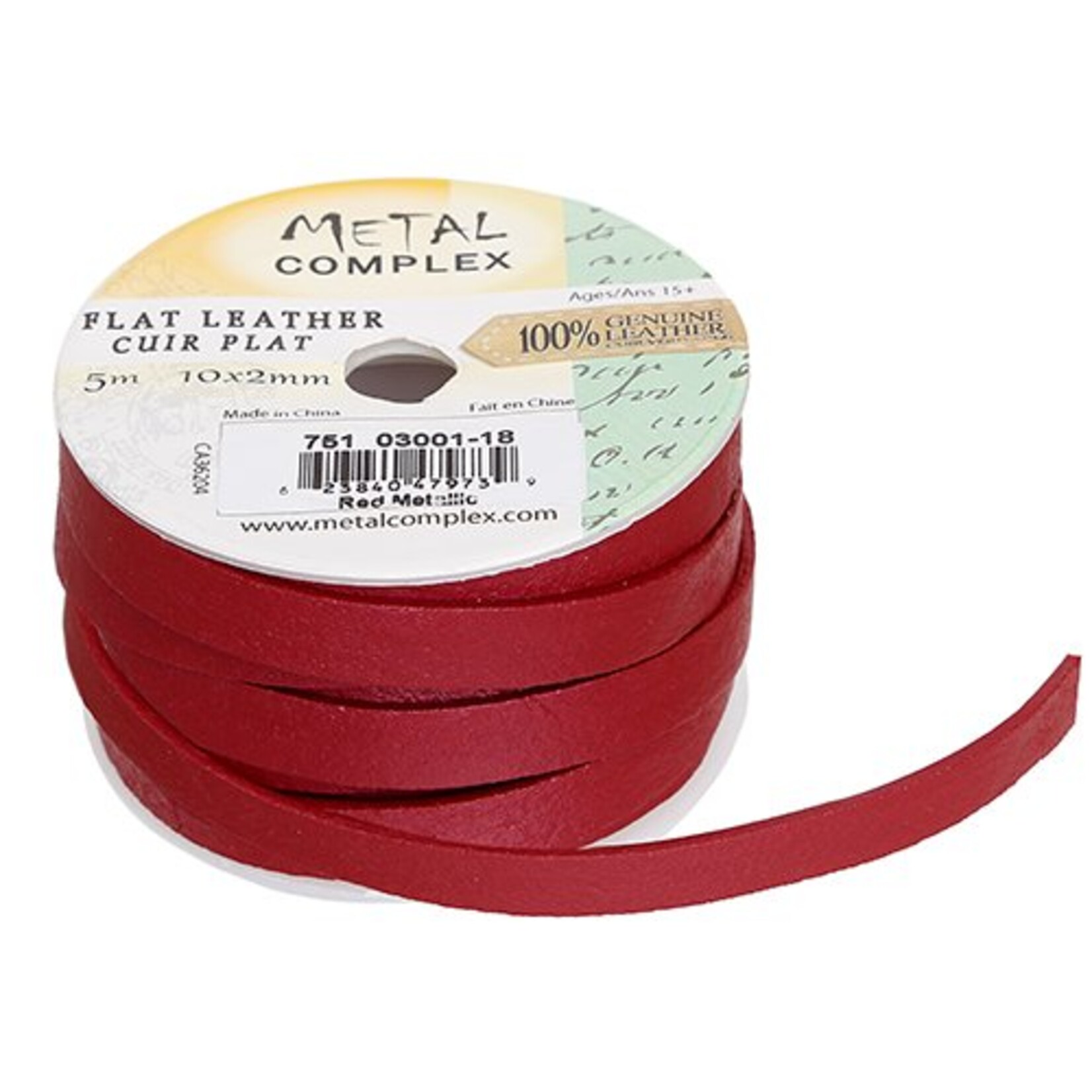 Flat Leather 10x2mm (5m spool)