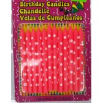 12Pcs Polka  Dot Birthday Candles Assorted