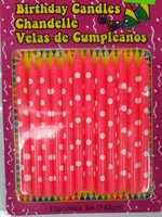 12Pcs Polka  Dot Birthday Candles Assorted