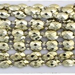 Plastic Trim Facetted Oval/Rd 11Mm Bronze