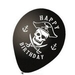 2 Sides Party Balloons Pirate - 10Ct