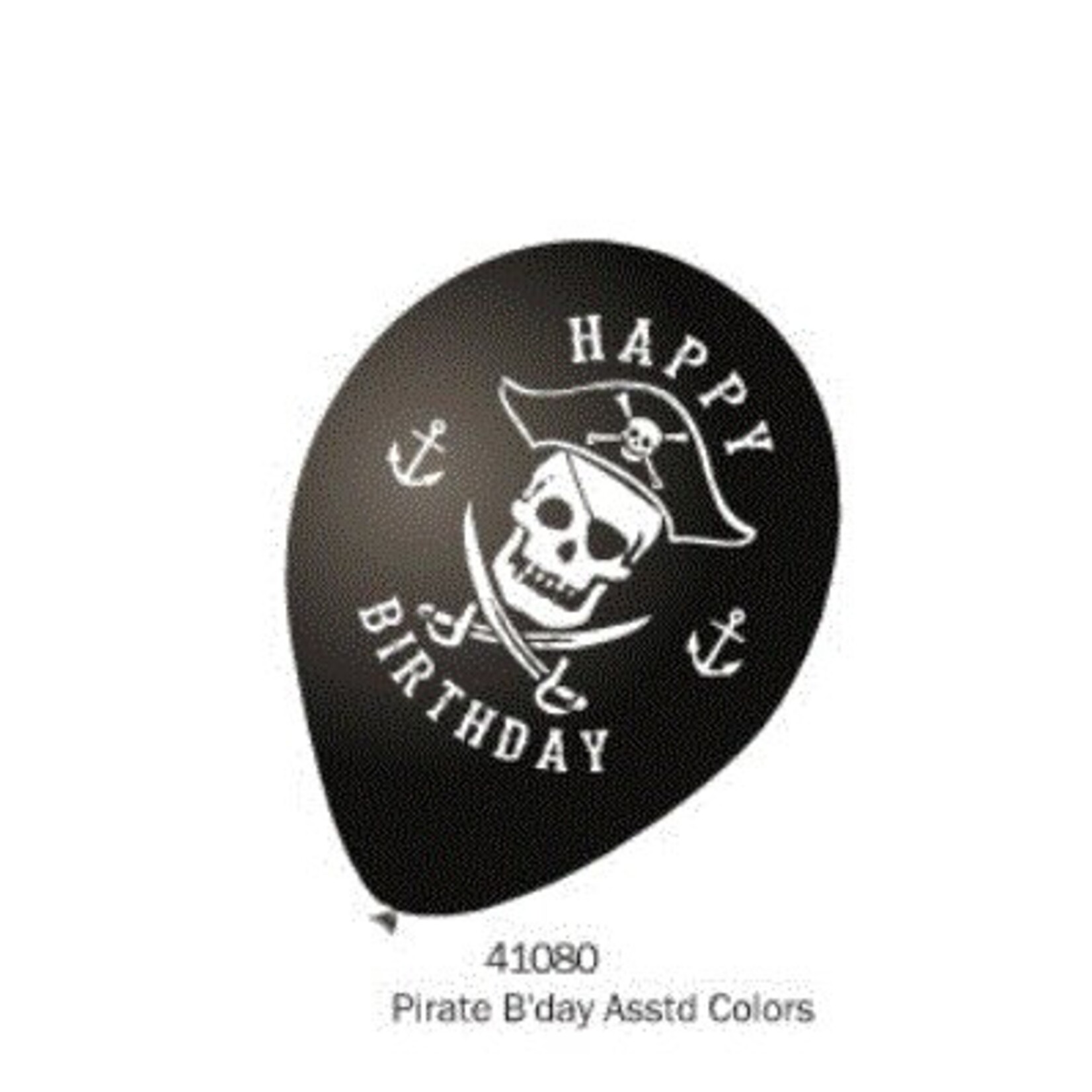 2 Sides Party Balloons Pirate - 10Ct