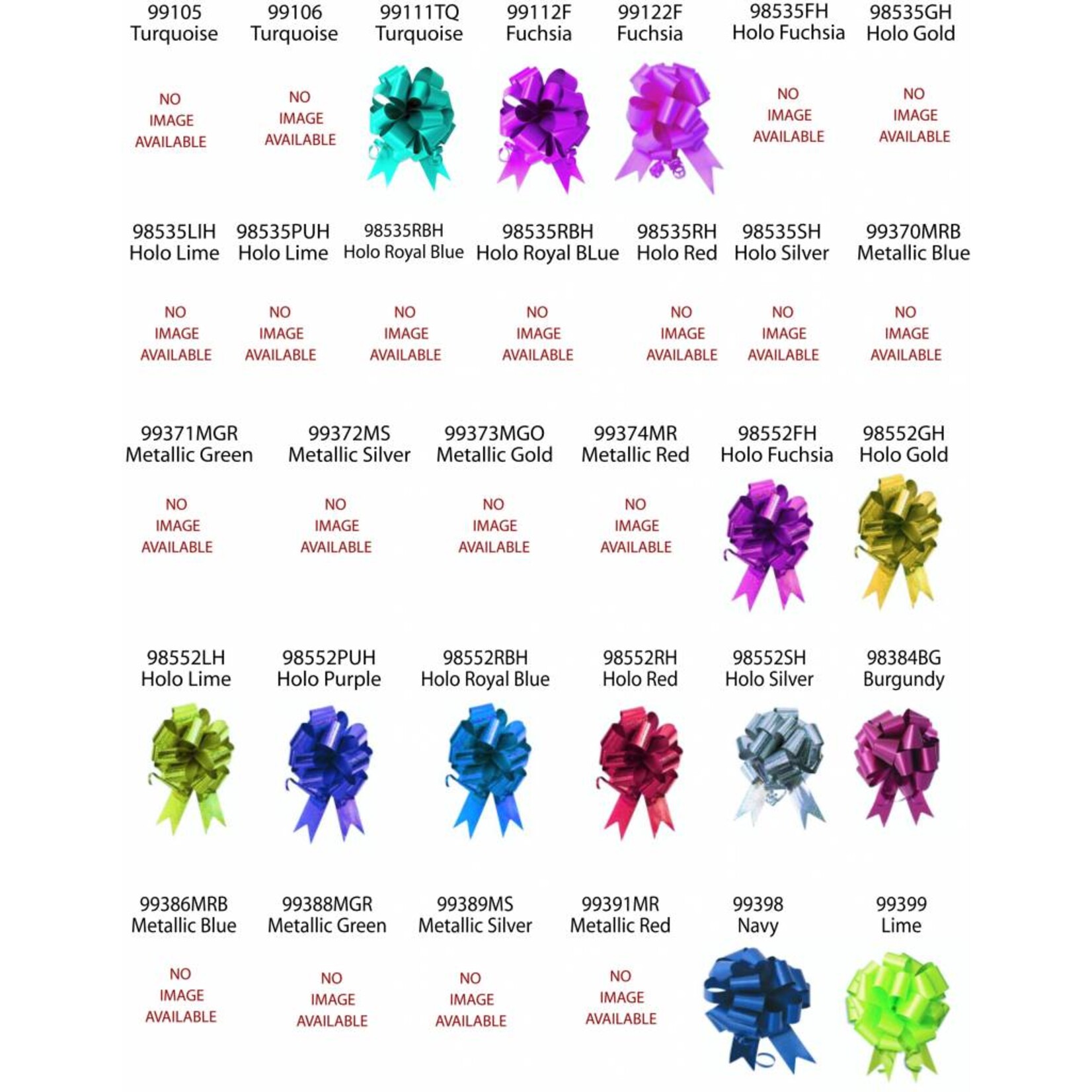 Instant Pull Bow 5 Inch Plain