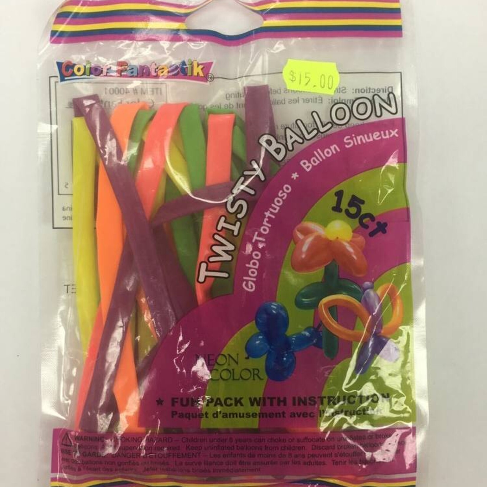 Twisty Balloons Neon Colours 15Ct