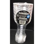 6Ct 4Oz Plastic Champagne Glass, Clear