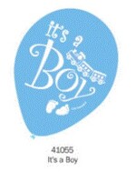Helium Quality 2 Sides Printed Balloons (It'S A Boy) Assorted Colours 12 Inch Round