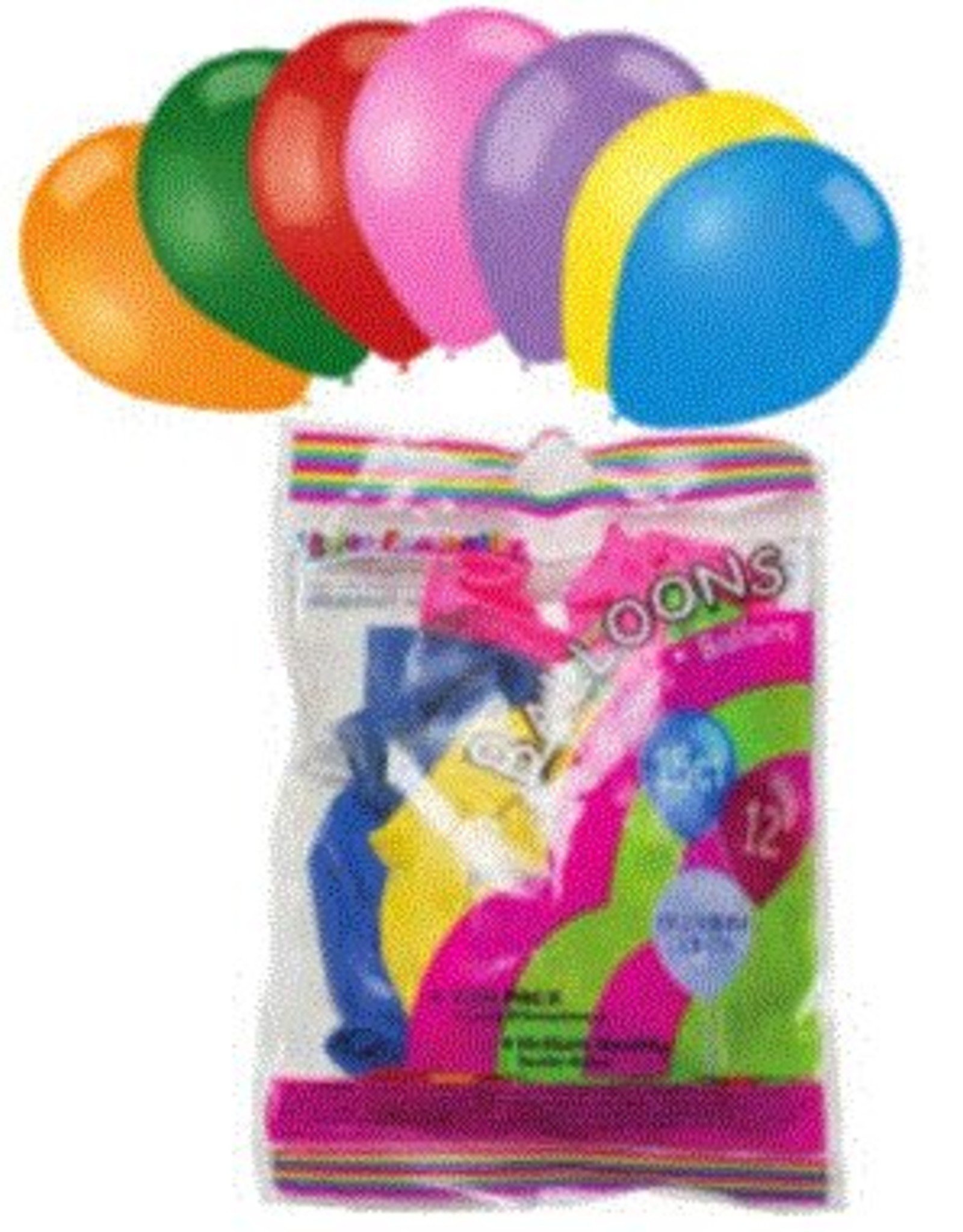 Helium Quality Balloons Premium (15 pcs) Assorted Colours 12 Inch Round