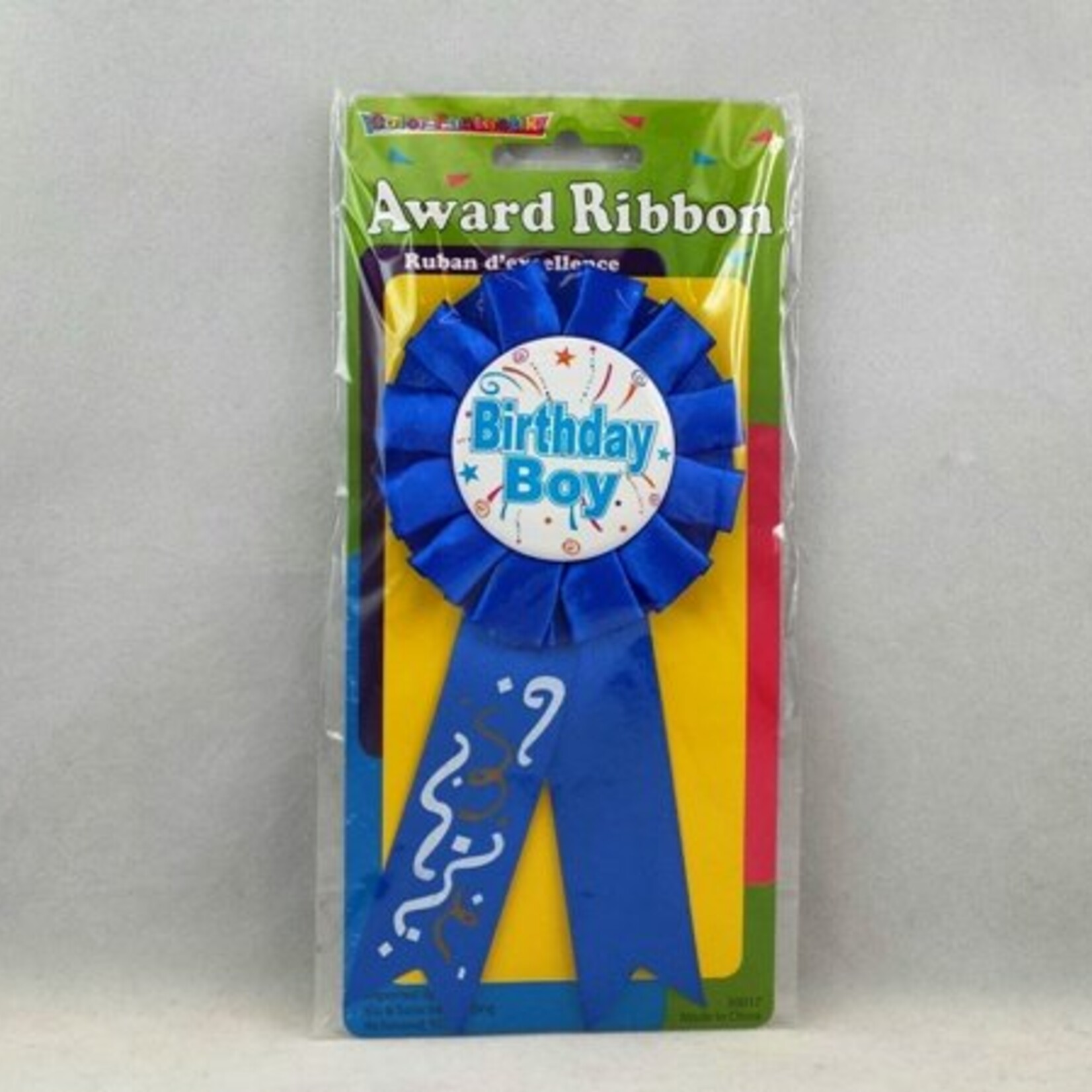 HAPPY BIRTHDAY AWARD RIBBON, BOY