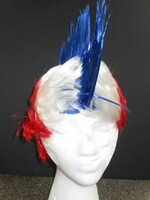 Mohawk Wig - Blue/White/Red