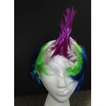 Mohawk Wig - Purple/White/Lime/Blue