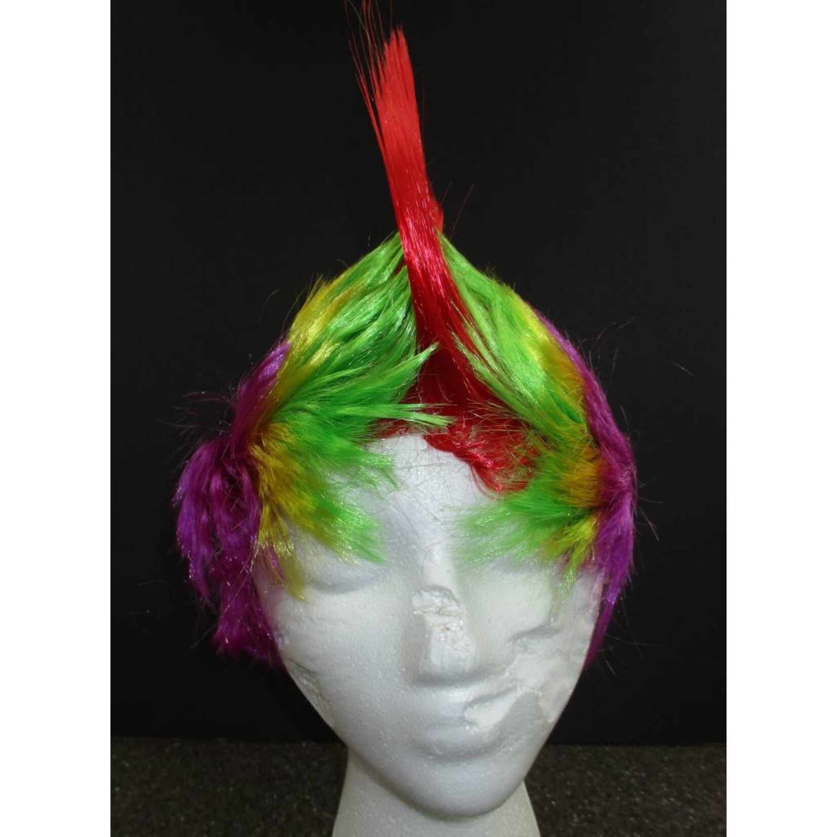 Mohawk Wig - Red/Lime/Yellow/Purple