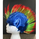 Mohawk Wig - Red/Lime/Blue