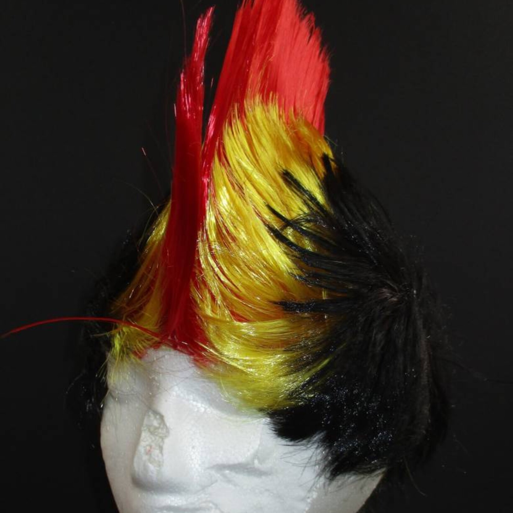 Mohawk Wig - Red/Yellow/Black