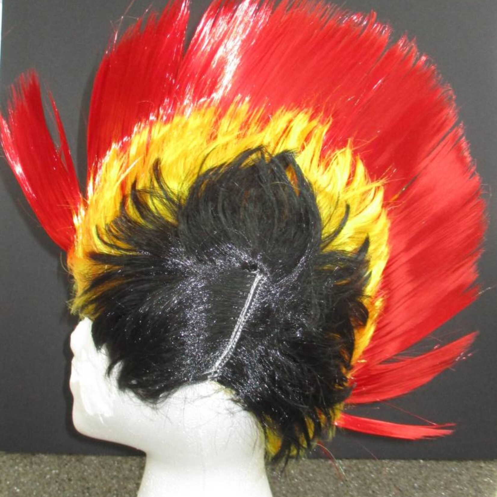 Mohawk Wig - Red/Yellow/Black