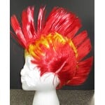 Mohawk Wig - Red/Yellow
