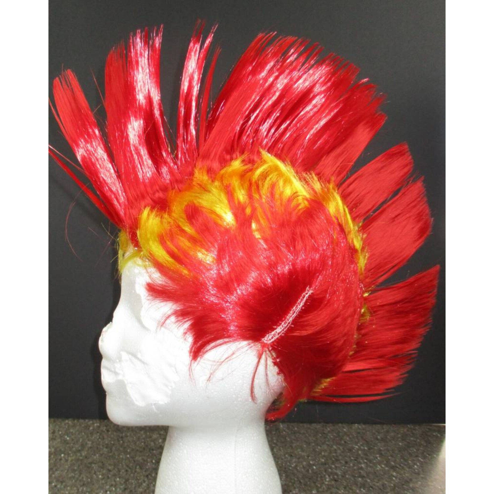 Mohawk Wig - Red/Yellow