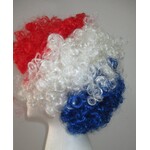 Afro Wig - Red/White/Blue