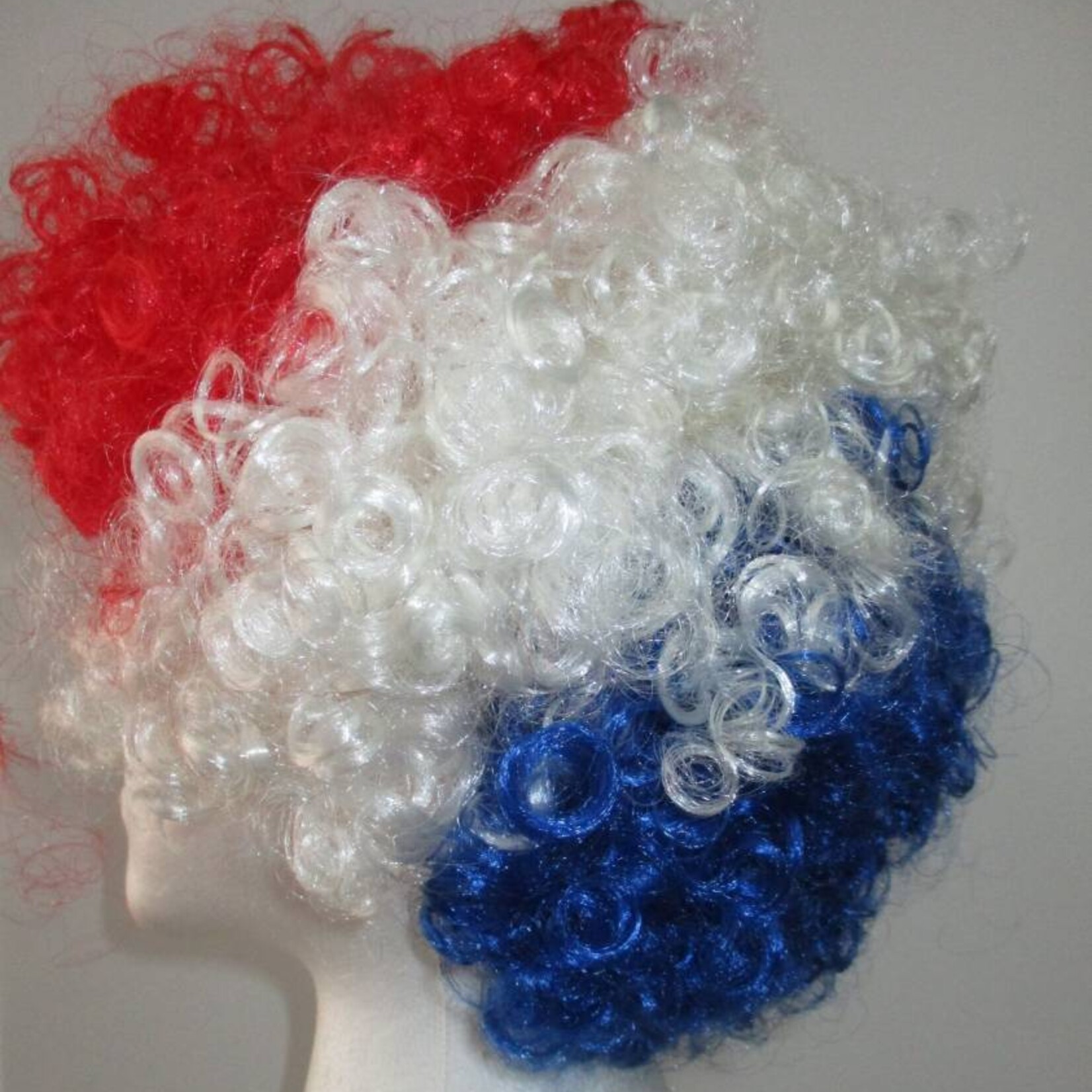 Afro Wig - Red/White/Blue