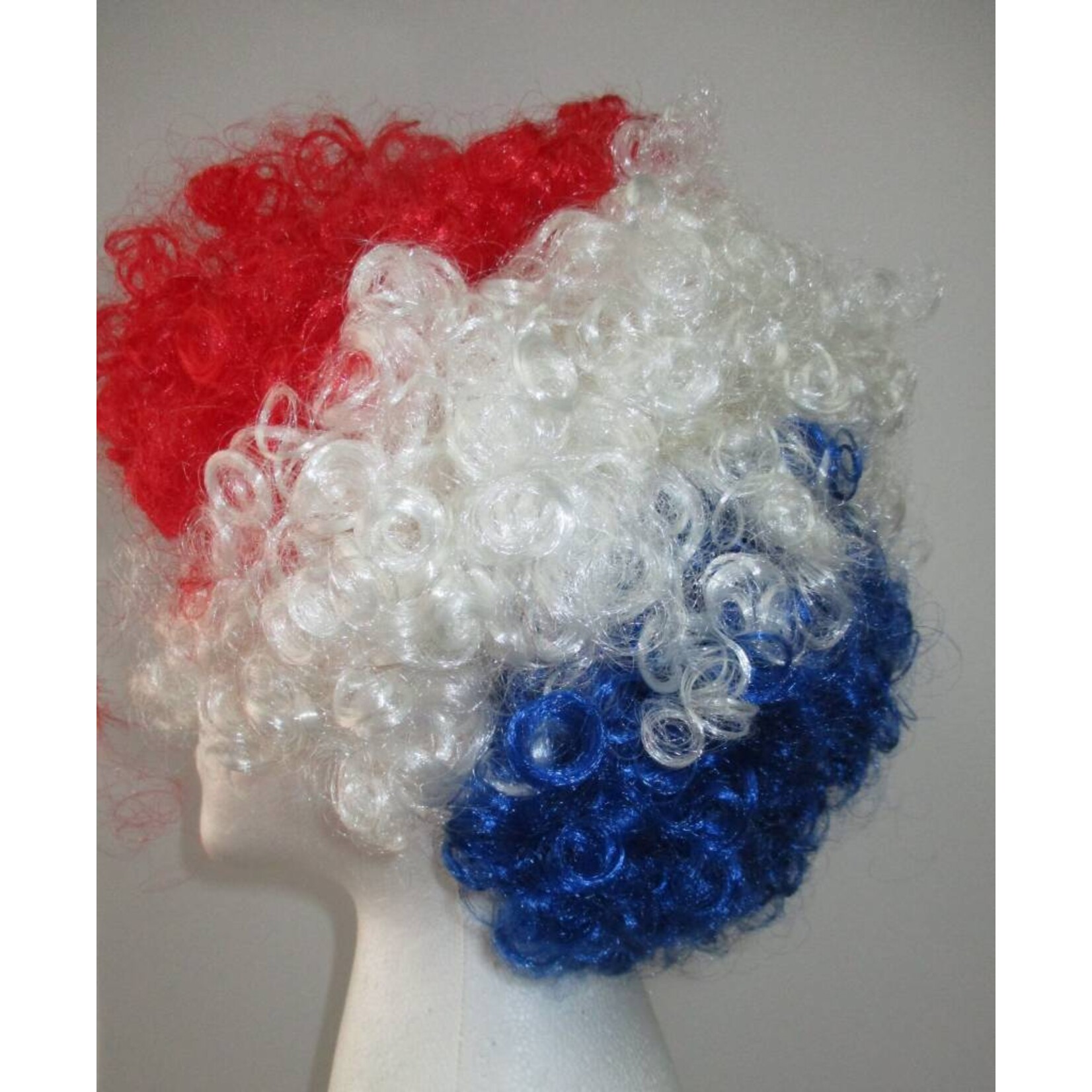 Afro Wig - Red/White/Blue