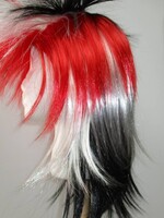Punk Wig - Red/White/Black
