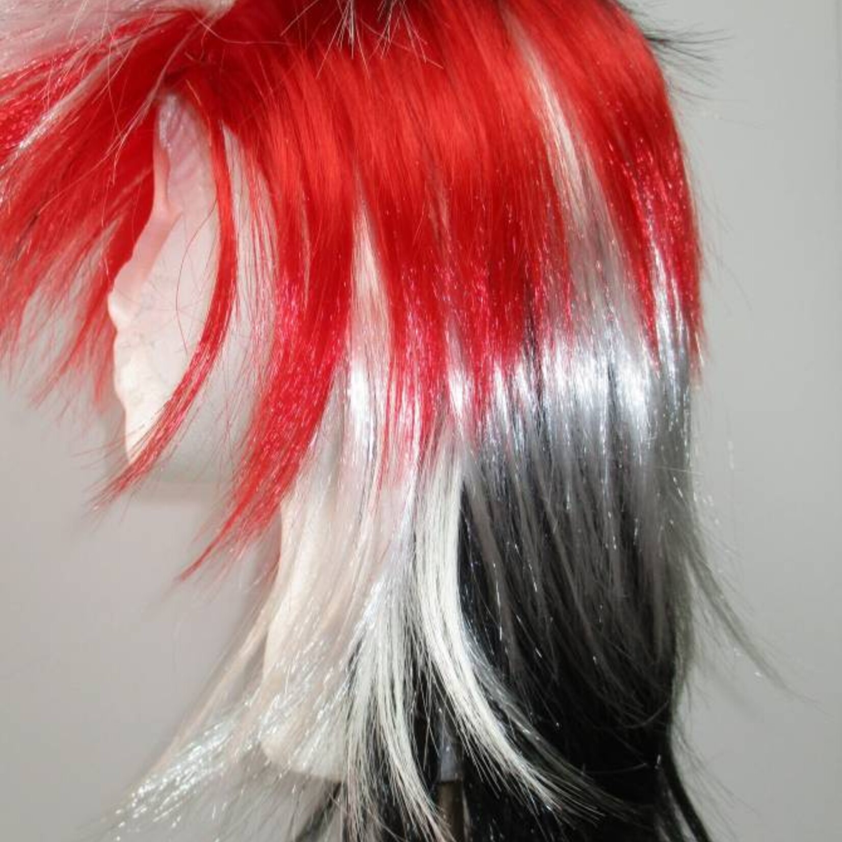 Punk Wig - Red/White/Black