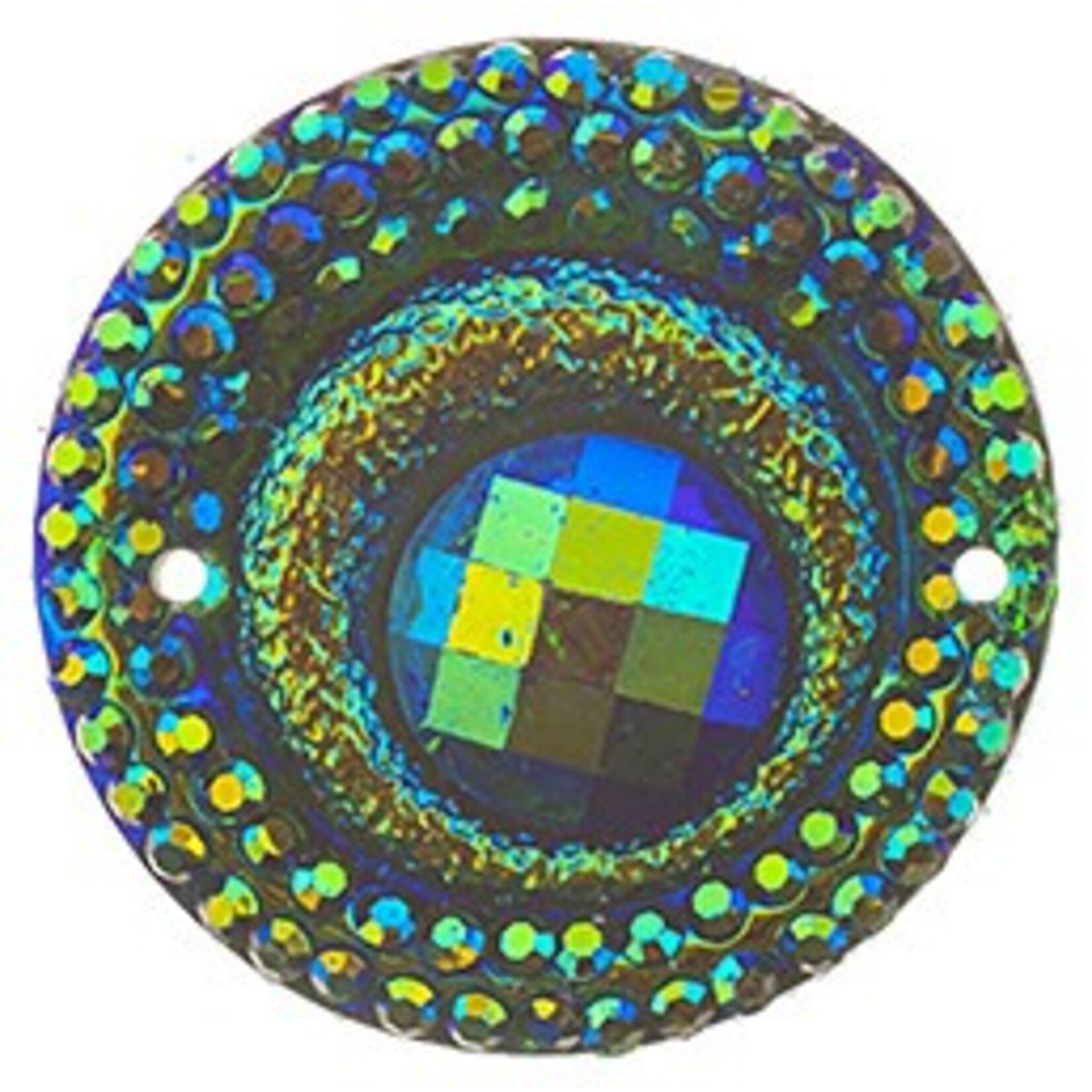 Resin Sew-On Peacock Stone