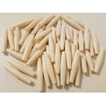 Hairbone Pipe  Worked On Bone  Ivory 0.5 "(100 Pieces) Oval
