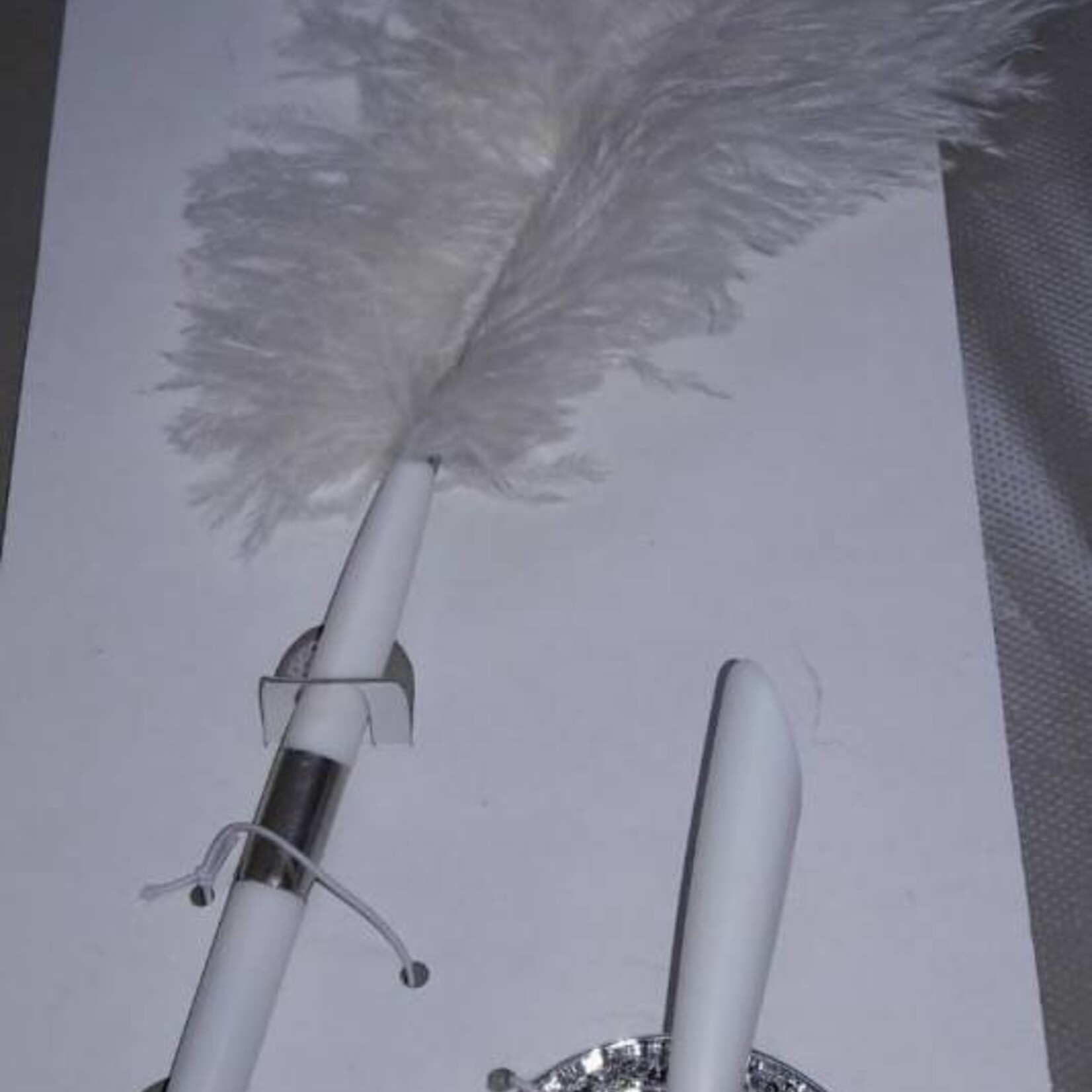 Feather Pen Set White