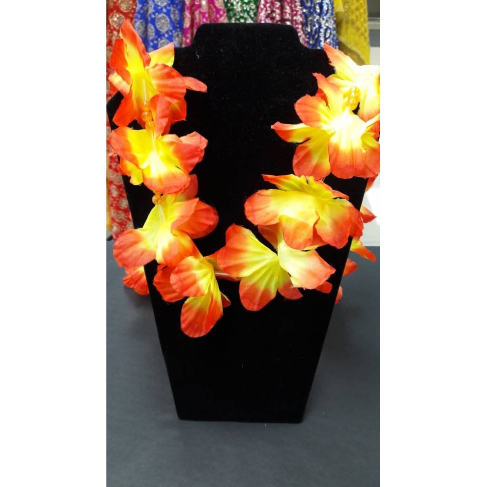Luau Flower Lei - Assorted Two Colour With Beads