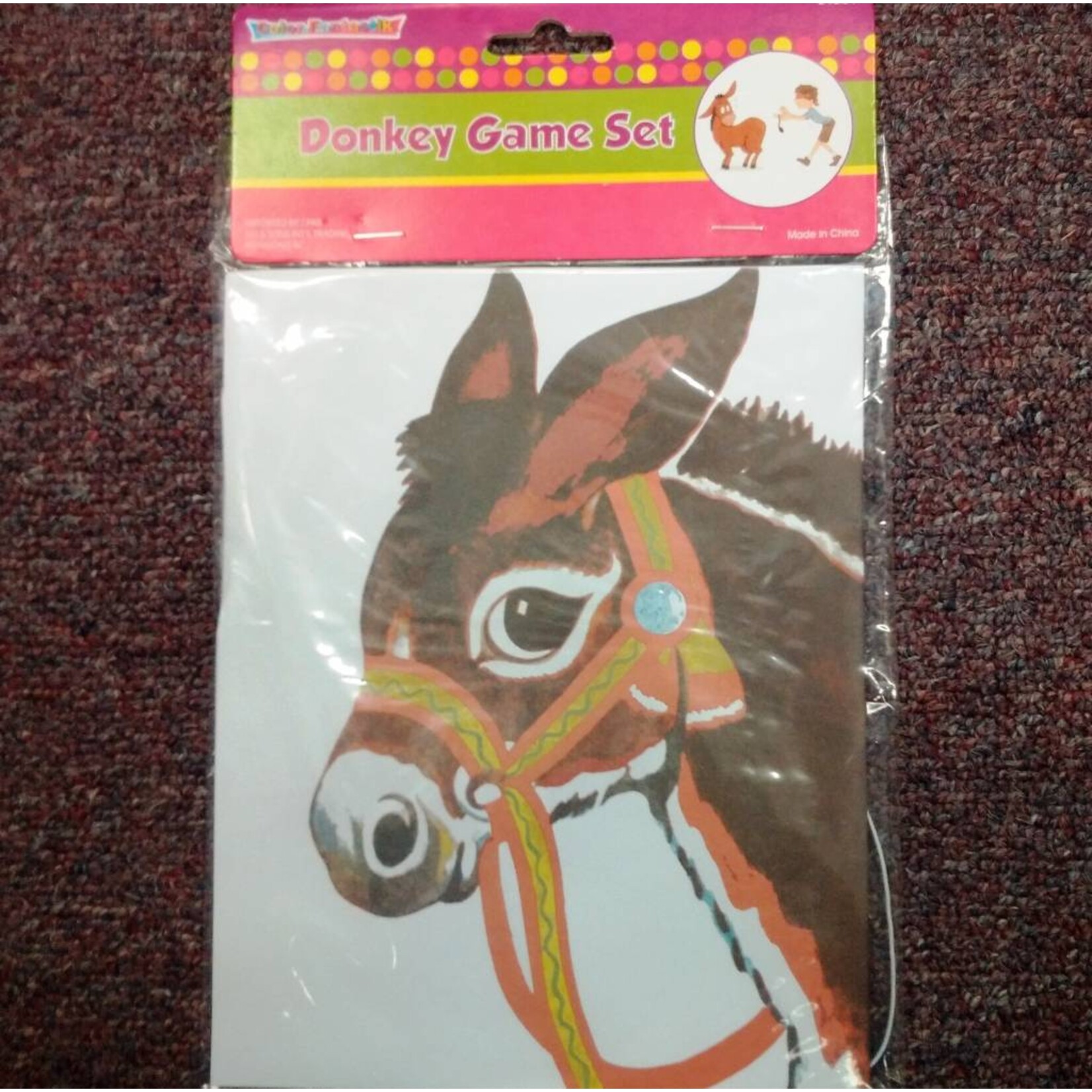 Deluxe Pin The Tail Donkey Game 17.625 X 23.5 Inches