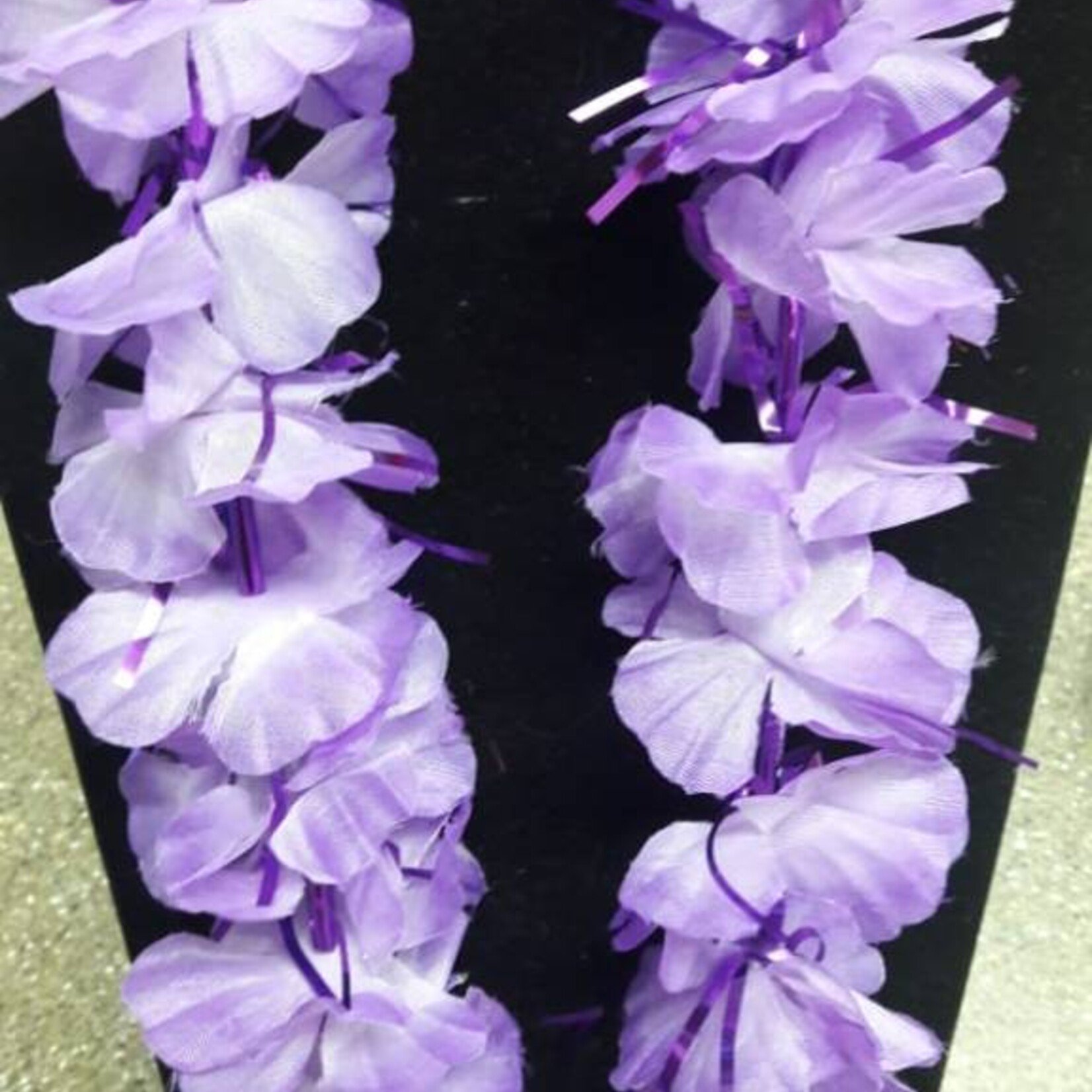 Luau Flower Lei - Assorted Colour With Metallic Tinsel
