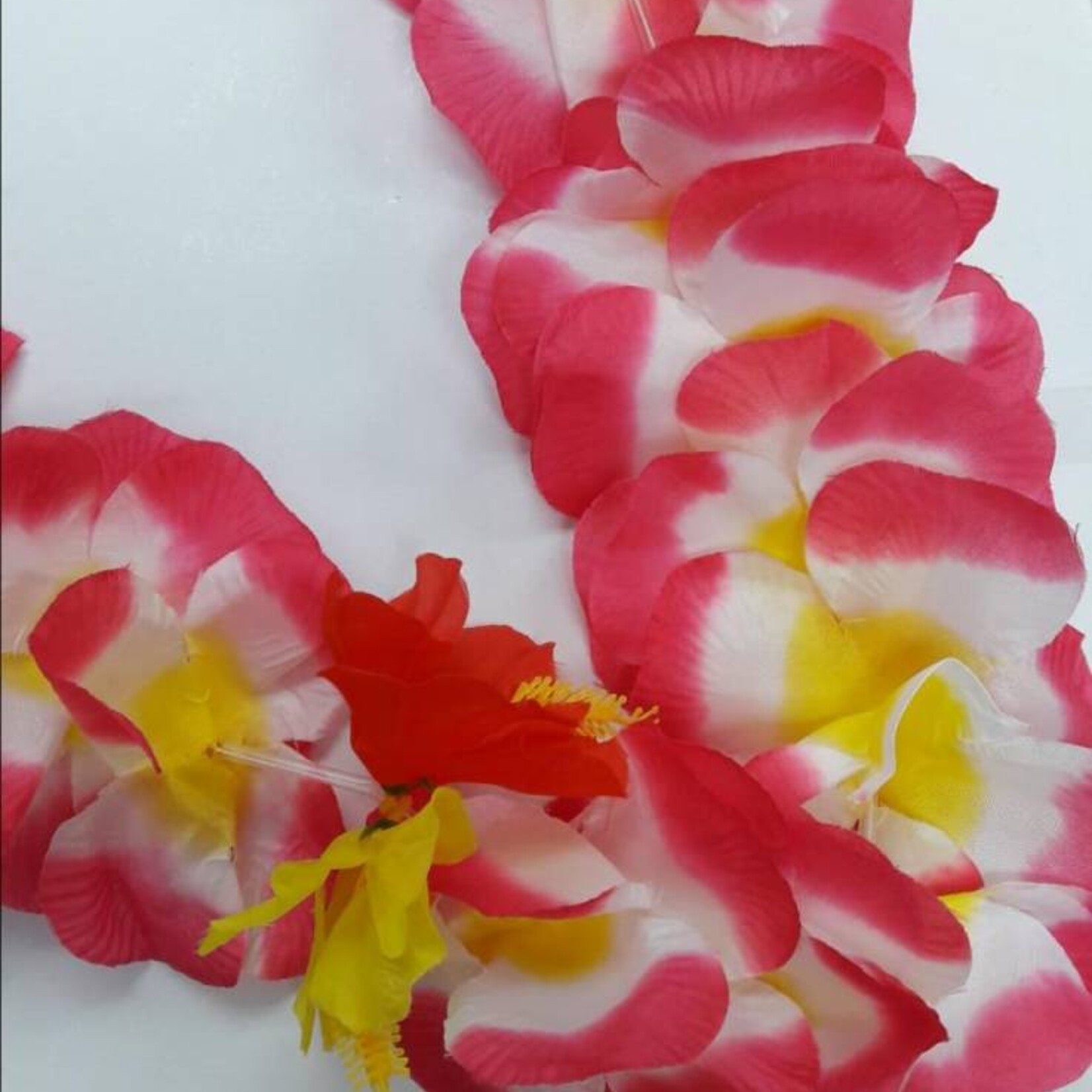 Luau Flower Leis Assorted Large petals with Red and Yellow Flowers