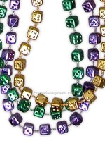 Metallic Dice Beaded Necklace