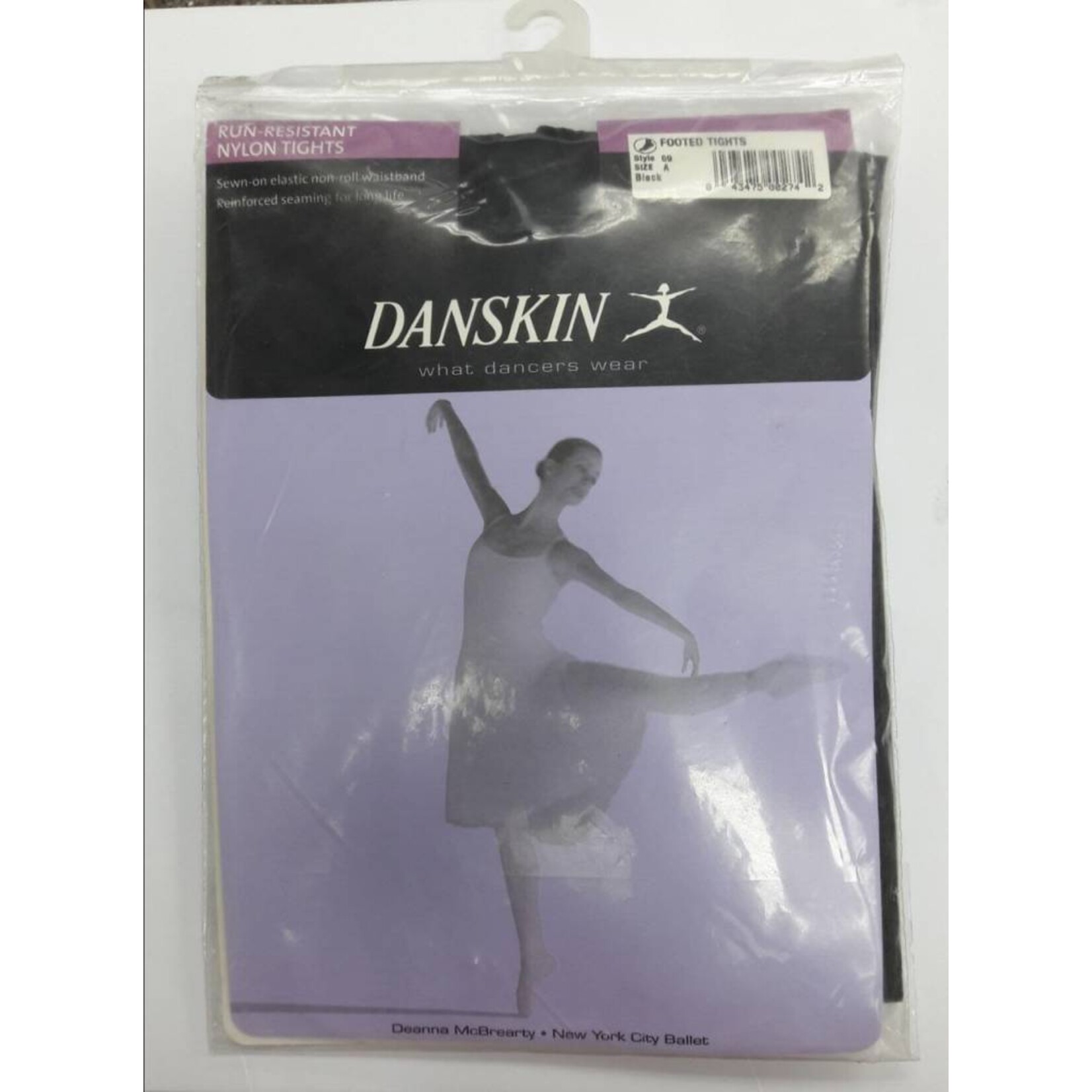Danskin Run-Resistant Nylon Tights Size A Black