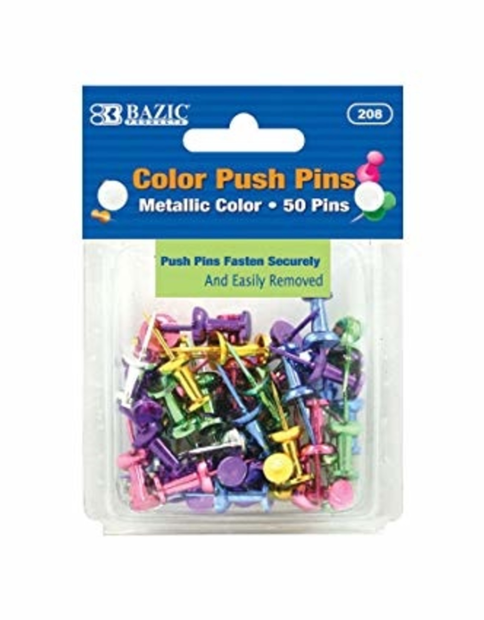 Assorted Metallic Color Push Pins